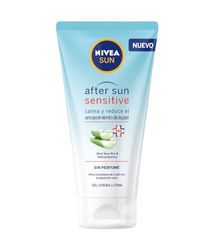 NIVEA SUN After Sun Sensitive Gel-Crema (1 x 175 ml), crema calmante con aloe vera, crema hidratante para piel sensible y con alergia al sol