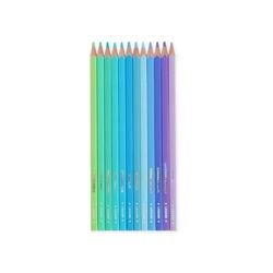 Legami - Juego de 12 lápices de colores, Mina suave y resistente, excelente temperatura, estuche incluido, 0,6 x 15,2 cm, Ocean Palette