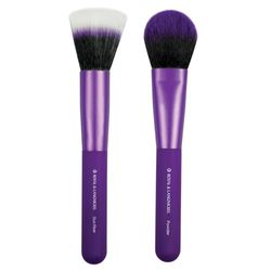 MODA Royal & Langnickel EZGlam Duo Flawless Face - conjunto de pincéis de maquilhagem (2 unidades, fibra e pó), cor roxa