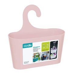 stardis Shower Basket Pink with Hooks for Hanging Shower Shelf Bathroom Utensilo Hanging Shelf