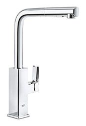 Grohe Tallinn | Keukenkraan met uittrekbare spoeldouche | Tallinn, 360 draaibaar, hoge uitloop in L-vorm, chroom | 30420000