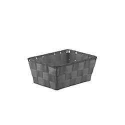 axentia Scandi Storage Basket, Iron, Anthracite, Approx. 19 x 8 x 14 cm