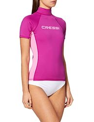 Cressi Rash Guard Lady Long SL Camiseta Mangas Largas, en Tejido Elástico Especial, Protección Solar UV (UPF) 50+, Mujeres, Lila/Rosa, XS