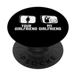 Abogado Tu Novia Mi Novia Abogado Divertido PopSockets PopGrip Adhesivo
