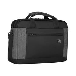 WENGER Underground Mallette pour Ordinateur Portable 16 Pouces, Poche pour Tablette Tactile 10 Pouces, Porte-Documents, Système d’Organisation, 9 l, Femmes Hommes, Noir, 601057