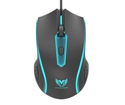 Watio Wave Souris - jusqu'à 2400 dpi, 6 Boutons, LED Multicolores, câble de 1,5 m, Couleur Noire, idéale pour Le Jeu.