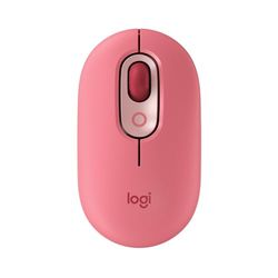 Logitech POP Mouse, draadloze muis met aanpasbare emoji's, SilentTouch-technologie, nauwkeurig/snel scrollen, compact ontwerp, Bluetooth, Multi-Device, OS-Compatibel - Heartbreaker