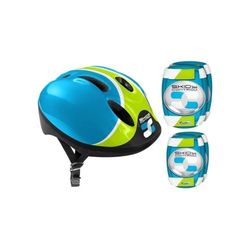 STAMP - Helm met instelbare taille-instellingen + elleboog en kniebeschermers - Skids Control Mixte