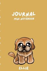 Journal Mini Notebook (Ellie): Golden Retriever Themed Notebook, 6x9 Inch, 100 Lined Pages