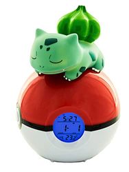 Teknofun Pokémon - Despertador digital com difusor de luz, verde, vermelho e branco