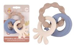 DORON & CHARLIE - Anneau de Dentition - Accessoire de Puériculture - 056347 - Bleu - Silicone - Animaux Marins - Jouet Bébé - 1er Age - 13 cm x 8 cm - À Partir de 3 mois