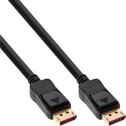 InLine® DisplayPort 1.4 kabel, 8K4K, zwart, vergulde contacten, 2 m (17202P)
