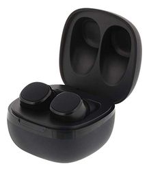 STREETZ Cuffie stereo Bluetooth, senza fili, con profilo sonoro di alta qualità, particolarmente piccole e leggere, classe di protezione dall'acqua, IPX6, presa comoda, Bluetooth 5.0 (nero), Slim