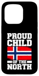 Fiero bambino della bandiera nord norvegese Custodia per iPhone 15 Pro