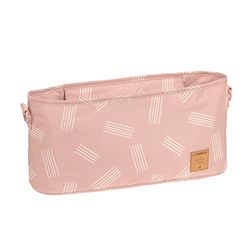 LÄSSIG Organizador para cochecito de bebé Bolsa para cochecito de bebé incl. accesorio para cochecito/Buggy Organizer Soft Stripes rose