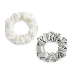 ESPA | Home Silk Scrunchie | Pearl White & Moonlight Grey | 2 Pack