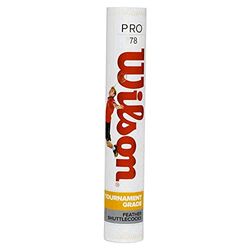 Wilson PRO 80 Volani da Badminton, velocità 78, Plastica/Sughero Naturale, WRT60230078, Bianco