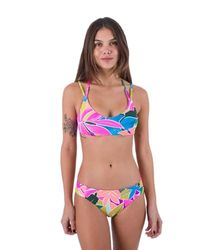 Hurley Max Pull on Top Haut de Bikini, Isla Multi, S Femme