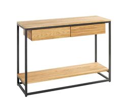 HAKU Möbel Consolle rovere, nero, Legno massiccio, metallo - Dim. L 100 cm x A 75 cm x P 35 cm, Stile Moderno