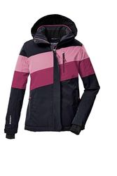 Killtec Giacca da sci da ragazza, con cappuccio e paraneve KSW 197 GRLS SKI JCKT, nero/blu/scuro/lampone/lampone chiaro, 176, 43487-000