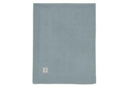 Jollein Babydeken Cosy Knit, Zeegroen, 100 x 150 cm, 60% katoen, 40% acryl, voor kinderbed, 1,0 TOG, Oeko-Tex gecertificeerd, breipatroon