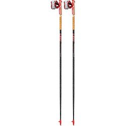 LEKI Vertical K Bastones, Unisex Adulto, visiblecarbon-Fluorescent Red-White, 130 cm