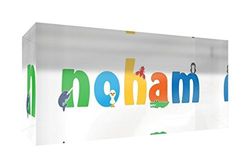 Little helper herinnering deco acryl transparant gepolijst als diamantstijl illustratief bont met de naam de jeune jongens Noham 5 x 15 x 2 cm klein