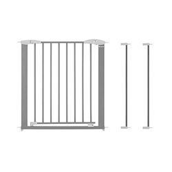 BADABULLE Barrière de Sécurité Safe et Lock Métal + 2 Extensions de 7 cm - Pour Ouverture de 88,5 à 95,5 cm
