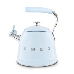 Smeg WKF01PB Whistling Kettle for Hobs, Stainless Steel, 2.3 liters, Pastel Blue