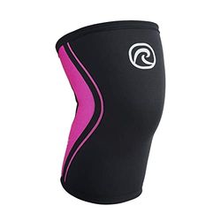 Rehband - Rodillera para entrenamiento pesado para crossfit y entrenamiento intensivo de neopreno de 5 mm, en muchos colores y tamaños, unisex, color rosa, 1 pieza, talla S