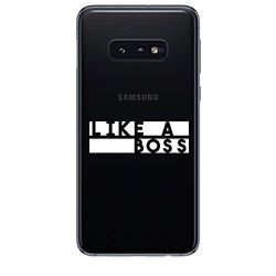 Zokko Samsung S10E Like a Boss fodral - mjukt genomskinligt bläck vitt