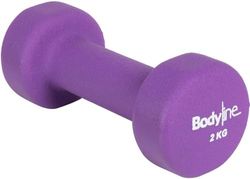 Manubrio in ghisa ricoperto in neoprene 2 kg - antiurto e antiscivolo - singolo - palestra e HomeGym
