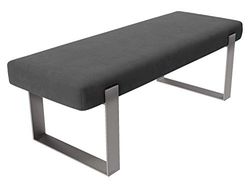 Vant Gestoffeerd Slaapkamer Bed Bank - Woonkamer & Lounge Ottomaanse - 158 kg Gewicht Capaciteit (Suede Houtskool Grijs)