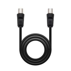 TV-antennekabel met een impedantie van 75 Ohm, stekker/bus, lengte 1,8 meter, ideaal voor een stabiele en hoogwaardige verbinding bij het ontvangen van tv-signalen.