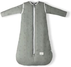 MOOVO by Nuvita 90250 | Slaapzak met voet en opvouwbare sokken, biologisch katoen, OEKO TEX gecertificeerd, TOG 2.5 | Maat: 4 jaar | Sage Green Floral
