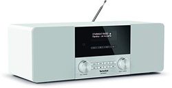 TechniSat DIGITRADIO 4 - Radio Dab stéréo (Dab+, FM, Streaming Audio Bluetooth (réception), Prise Casque, entrée AUX, Radio-réveil, écran OLED, 20 Watts RMS, Haut-Parleur Elac) Blanc