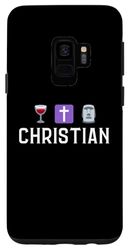 Carcasa para Galaxy S9 Copa de vino cristiana Cruz Sigma Chad Moai Stone Face Emote