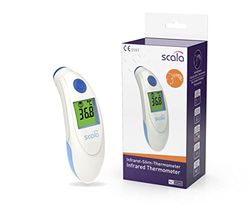 scala SC 8360 blauw Top Speed Night digitale infrarood voorhoofd thermometer met optische en akoestische koortsarm