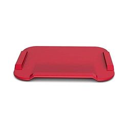 Ornamin Non-Slip Board 22 x 17 cm Red with engraved German braille (model 900) | cutting board, eating aid, daily help