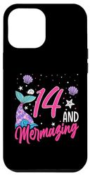 Carcasa para iPhone 14 Plus Regalos divertidos de cumpleaños para niños de 14 años y Mermazing