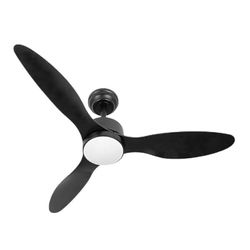 Brightium Ventilator, DC, 24 W, 3 vleugels, 6 snelheden, 107 dB, 2424 lm, 3000-4000-6500 K, afstandsbediening met timer en geheugen, ideaal voor comfort thuis.