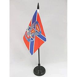 Drapeau de Table Nouvelle-Russie avec Armes, 15cm x 10cm