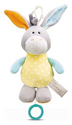 NICI 48901 Musical Box Donkey 18 cm Grey