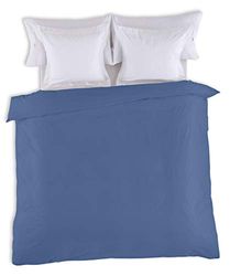 FUNDA NORDICA lisa color azulón - Cama de 150/160 (1 pieza) - 50% algodón / 50% poliéster - 144 hilos. Gramage: 115