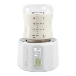 Bebeconfort Chauffe-biberon digital nomade, Chauffe-biberon portable pour bébé, Compact L6,5 x l6,5 x h8 cm, Poids léger (280 g), Écran digital, Batterie durable, Contrôle de la température