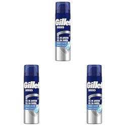 Gillette Series Gel De Afeitar Hidratante Con Manteca De Cacao Para Máquinilla De Afeitar Para Hombre, 200ml (Paquete de 3)