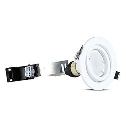 V-TAC Portafaretto LED da Incasso Rotondo 5W con Faretto GU10 Colore Bianco 3000K (3 Pezzi)