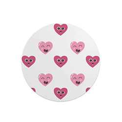 Questo Casa, Rund musmatta med digitalt tryck, halkfri baksida, för kontor och hem, diameter: 22 cm