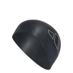 adidas Mixte Logo Swim Cap, Black/White, One Size