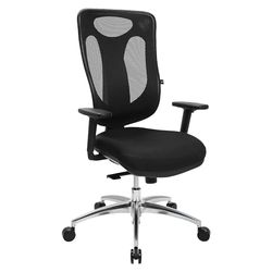 TOPSTAR Sitness Net Pro 100, ergonomik ofis sandalyesi, çal?ma masas? sandalyesi, nokta senkronizasyonu, yüksekli?i ayarlanabilir kolçaklar dahil, Kuma?, siyah, 59 x 56 x 120 cm